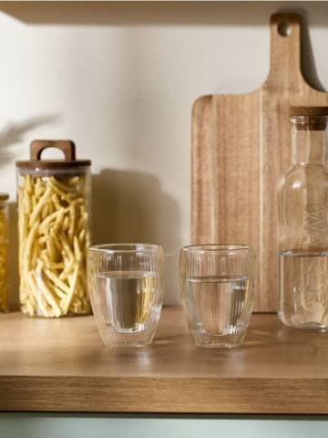 Рифлені склянки, 2 шт. - білий