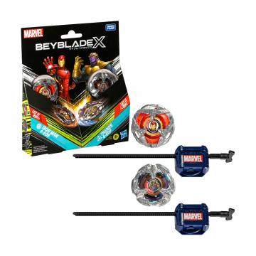 Игровой набор Beyblade X Marvel Iron Man 4-80B & Thanos 4-60P Dual Pack, от 8 лет (G0278/G0287) Игровой набор Beyblade X Marvel Iron Man 4-80B & Thanos 4-60P Dual Pack, от 8 лет (G0278/G0287)
