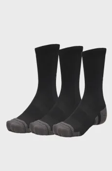 Черные носки (3 пары) New UA Perf Tech 3pk Crew Черный 36.5-42 Under Armour 6015139-008