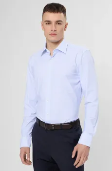 Мужская голубая рубашка с узором Голубой 41 BOSS 50561106;450