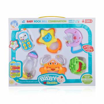 Набор погремушки для малышей Weixingda TOYS пластик, в коробке, 6 шт (777-3) Набор погремушки для малышей Weixingda TOYS пластик, в коробке, 6 шт (777-3)