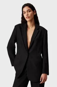 Женский черный жакет ESSENTIAL RELAXED BLAZER Черный 36 Calvin Klein K20K207296