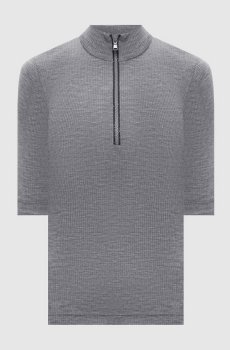 Серый топ из шерсти с цепочкой мониль