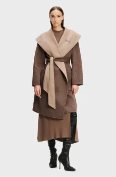 Женское шерстяное двустороннее пальто REVERSIBLE Разноцветный 44 Karl Lagerfeld 246W1502