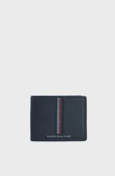 Мужской темно-синий кожаный кошелек TH CASUAL MINI CC WALLET Синий ONESIZE Tommy Hilfiger AM0AM12528