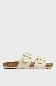 Женские бежевые кожаные слайдеры Christie Бежевый 37 PRPY PRSPNT1108W