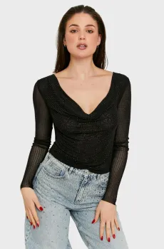 Женский черный топ Черный M Tally Weijl STSPEAGATHA