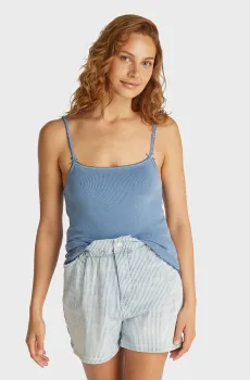 Женский синий топ TJW SLIM GMD RIB STRAP TOP Синий XS Tommy Jeans DW0DW19505