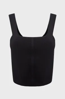 Женский черный топ Черный XS Guess W6YZ08.Z0979;JBLK