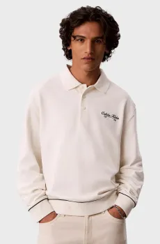 Мужское белое поло 350GSM TERRY Белый XXL Calvin Klein Jeans LV04RG202G