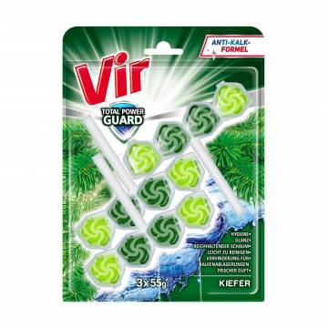 Туалетный блок Vir Total Power Guard Сосна, 3*55 г Туалетный блок Vir Total Power Guard Сосна, 3*55 г