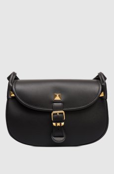 Черная кожаная сумка-седл Rockstud