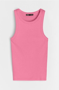 Базовий бавовняний топ з пружками - гібіскус