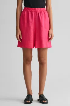 Женские малиновые льняные шорты Малиновый 34 Gant 4020070