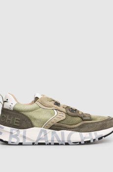 Комбинированные кроссовки цвета хаки CLUB01