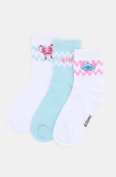 Ребристі шкарпетки 3 pack Stitch - білий