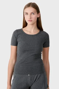 Женская темно-серая футболка COLY Серый M Etam 6550934