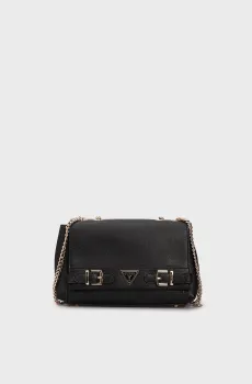 Женская черная сумка ECO ALI CONVERTIBLE XBODY FLAP Черный ONESIZE Guess HWEBG951121