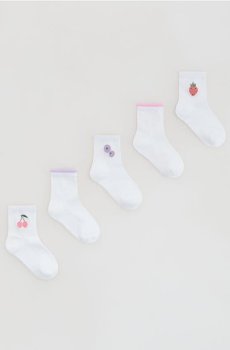 Reserved - Бавовняні шкарпетки 5 шт. - білий - 915IH-00X