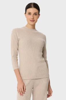 Женский бежевый шерстяной джемпер Бежевый 42 MARC&ANDRE W25-00CH0407