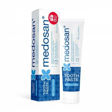 Зубная паста Medosan All-Day Care Toothpaste для комплексной защиты на каждый день, 75 мл Зубная паста Medosan All-Day Care Toothpaste для комплексной защиты на каждый день, 75 мл