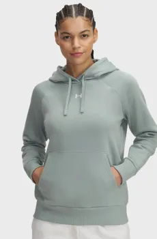 Женское мятное худи UA Rival Fleece Hoodie Ментоловый XS Under Armour 1379500-348