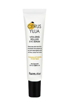 Уценка! Цитрусовая восстанавливающая сыворотка для кожи вокруг глаз FarmStay Citrus Yuja Vitalizing Rolling Eye Serum, 25 мл
