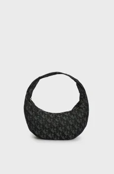 Женская черная сумка с узором MONOGRAM PINCHED MEDIUM SHOU Черный ONESIZE Calvin Klein LV04F3206G