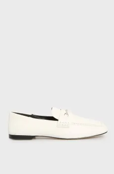 Женские белые кожаные лоферы LENA Белый 36.5 Michael Kors 40R5LEFP1L