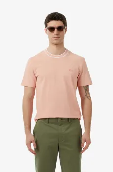Мужская розовая футболка Розовый M-L Lacoste TH8174UI2