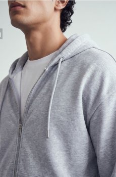 Кофта comfort fit на блискавці з капюшоном - сірий