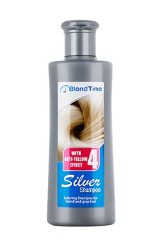 Оттеночный шампунь Blond Time Silver Coloring Shampoo для осветленных и седых волос, 150 мл