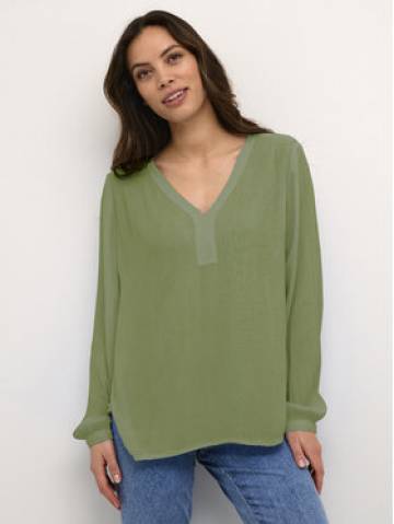 Kaffe Блузка Amber 501032 Зелений Regular Fit Kaffe Блузка Amber 501032 Зелений Regular Fit