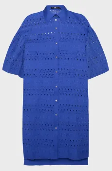 Женское синее платье SSLV EMBROIDERY Синий 38 Karl Lagerfeld 241W1306