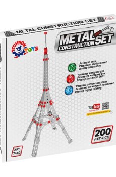 Конструктор металлический TechnoK Эйфелева башня, в коробке, от 5 лет, 200 деталей (7440)