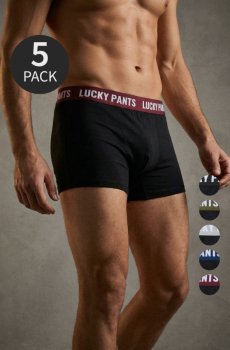 Бавовняні боксерки, набір з 5 штук - чорний