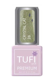 Гель-лак для ногтей Tufi Profi Premium Crystal Cat 28 Хризолит голографик, 8 мл