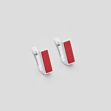 Серебряные серьги Minimal 1876/1-red Серебряные серьги Minimal 1876/1-red