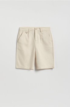 Reserved - Шорти з домішкою льону - бежевий - 325IL-80X