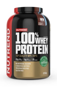 Протеин Nutrend 100% Whey Protein Шоколад + кокос, в порошке, 2.25 кг