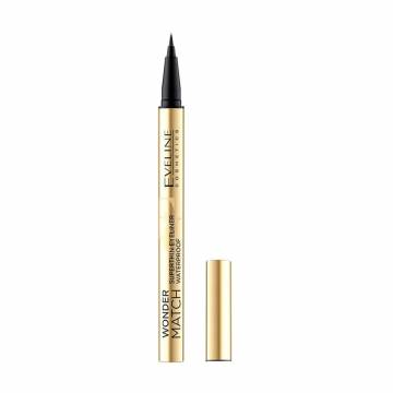 Водостойкая супертонкая подводка для глаз Eveline Cosmetics Wonder Match Superthin Eyeliner Waterproof Black, 2 мл Водостойкая супертонкая подводка для глаз Eveline Cosmetics Wonder Match Superthin Eyeliner Waterproof Black, 2 мл