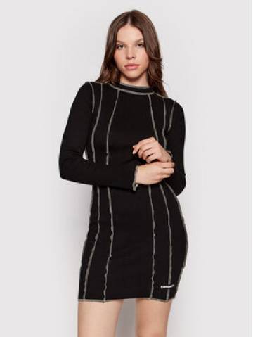 Sixth June Трикотажна сукня 12191 Чорний Slim Fit Sixth June Трикотажна сукня 12191 Чорний Slim Fit