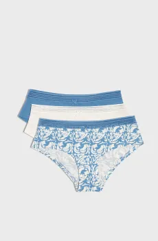 Женские трусики-шортики (3 шт) JACKIE LACE Разноцветный XS Etam 6544563