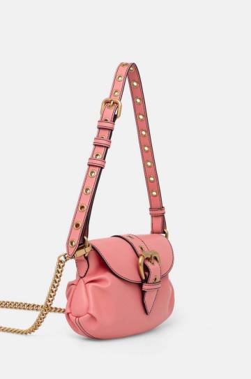 Кожаная сумочка Pinko цвет розовый 102802 A1W9 Кожаная сумочка Pinko цвет розовый 102802 A1W9