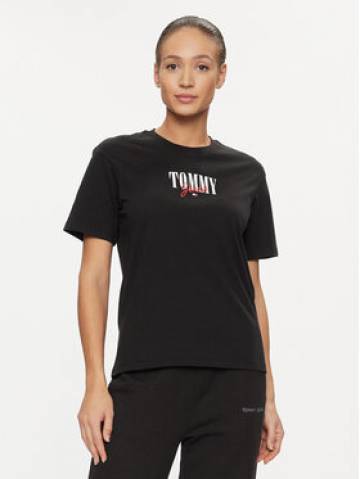 Tommy Jeans Футболка Essential Logo DW0DW16441 Чорний Relaxed Fit Tommy Jeans Футболка Essential Logo DW0DW16441 Чорний Relaxed Fit