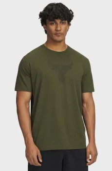 Мужская темно-зеленая футболка UA Pjt Rck Brahma Bull SS Зеленый S Under Armour 1383191-308