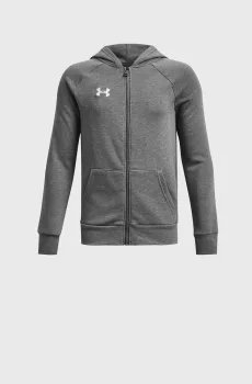 Детское серое худи UA Rival Fleece FZ Hoodie Серый 18 Under Armour 1379794-025