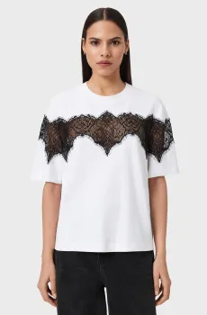 Женская белая футболка LISA Белый S AllSaints W071JE