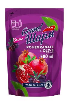 Жидкое мыло Grand Шарм Maxi Гранат и олива, 500 мл (запаска)