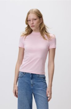 Reserved - Футболка в обтяжку - пастельний рожевий - 167HT-03X